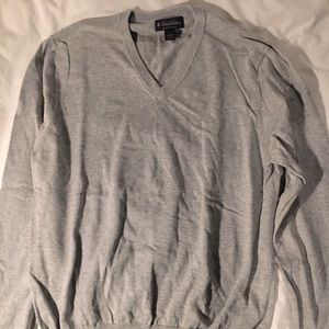 Brooks Brothers Light Grey V Neck Sweater